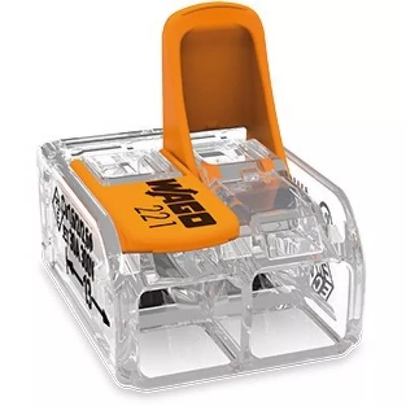 WAGO 221-612 - recto - 450 V - Naranja - Transparente - EN 60664
