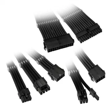 Kolink Core Adept set de extensión de cables con funda - negro
