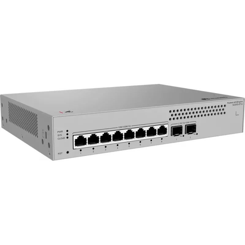 Switch gestionado HUAWEI S220S-8T2J L2 Gigabit Ethernet 8 puertos 1U gris