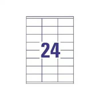 Etiquetas universales 70x35mm InkjetLaserCopy A4 100 hojas 2400 uds. Blanco