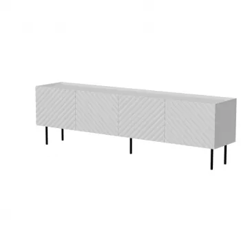 Mueble TV cama meble LUCCA 4D, 2000×400×590 mm, blanco, tablero de aglomerado