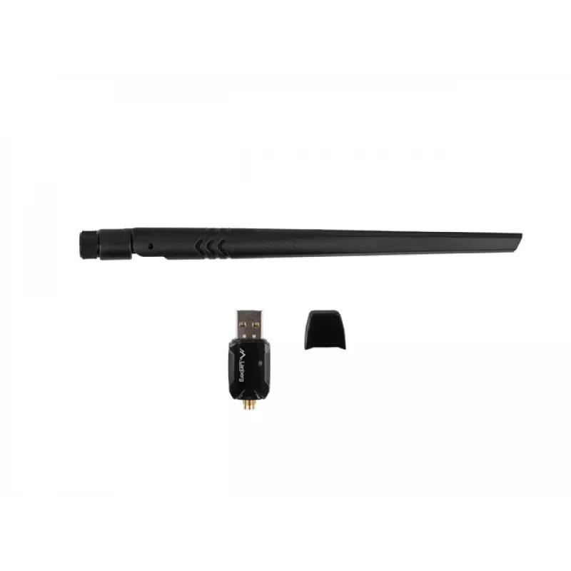 Adaptador USB Lanberg Tarjeta de red WLAN NC-0900-WIE USB 2.0 Dualband AX900 1X antena externa