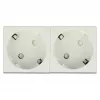 Toma de pared DELOCK 81423 — CEE 7/3, 16 A, 250 V, blanca, ABS/PC, 45×90 mm