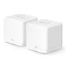 Sistema mesh MERCUSYS Halo H60X (pack de 2) Wi‑Fi 6 de doble banda, 1500 Mbit/s, hasta 350 m², 2x LAN, antenas internas, blanco