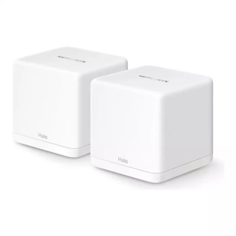 Sistema mesh MERCUSYS Halo H60X (pack de 2) Wi‑Fi 6 de doble banda, 1500 Mbit/s, hasta 350 m², 2x LAN, antenas internas, blanco