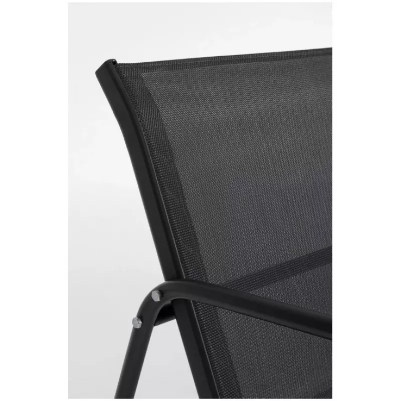 Conjunto de muebles de jardín Extralink BLACK FOREST TEXTILENO DOS SILLAS + TUMBONA + MESA PLEGABLE NEGRO L-0358 Conjunto de muebles de exterior