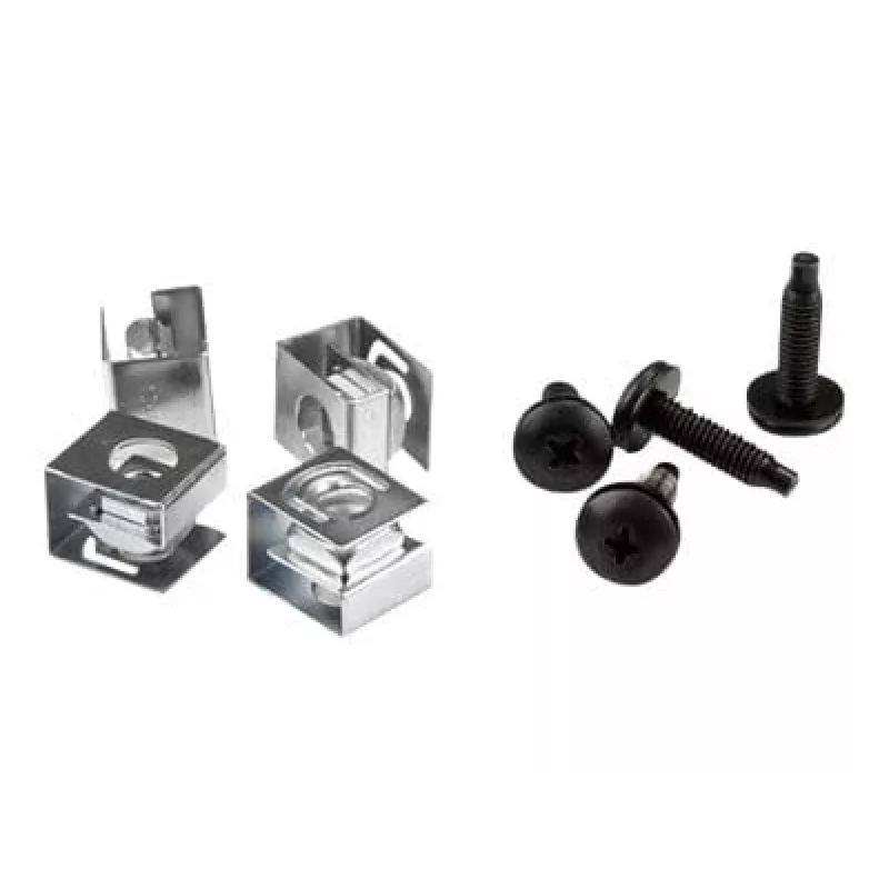 StarTech.com Tornillos para rack de servidor y tuercas de clip – 10-32 – Tornillos de montaje para rack y tuercas jaula deslizantes – Pack de 50