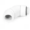 Alphacool Eiszapfen adaptador giratorio doble a 45°, G1/4 macho a G1/4 hembra, blanco