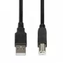 Cable USB iBox IKU2D 3 m USB 2.0 USB A USB B negro