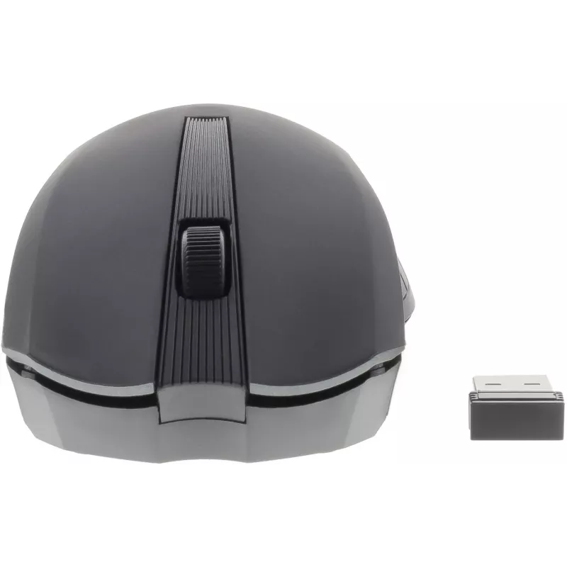 Ratón inalámbrico simétrico 2,4 GHz, 3 botones, alcance 10 m