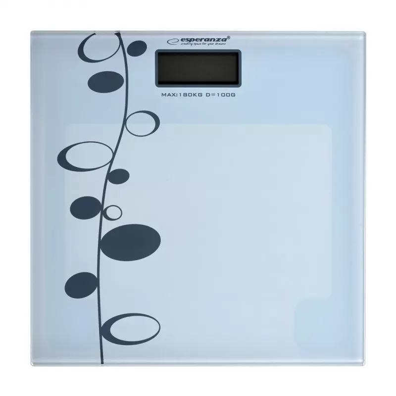 Báscula de baño Esperanza Zumba EBS005 - electrónica, 180 kg, cristal blanco