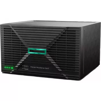 Servidor HPE ProLiant MicroServer Gen11 E-2434 4c 32GB-U 4LFF-NHP 2x4TB HDD 180W fuente de alimentación externa EMEA Cmp Mod Svr