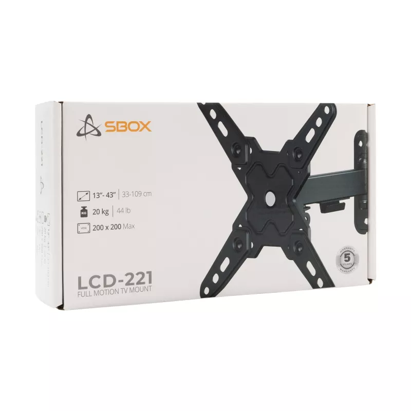 Soporte de pared LCD SBOX LCD-221-2 para pantallas de 13–43
