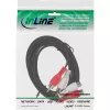 Cable de audio InLine 2x RCA conector macho / conector hembra 20m, 2 x RCA, conector macho, 2 x RCA, conector hembra, 20 m, negro