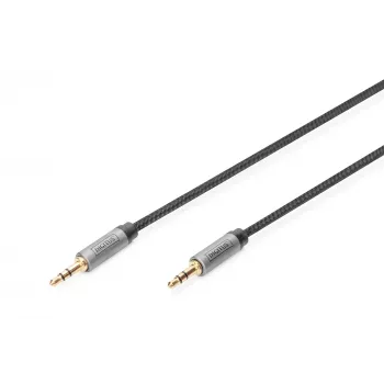 Cable de conexión de audio Digitus jack de 3,5 mm a jack de 3,5 mm 1,8 m Negro