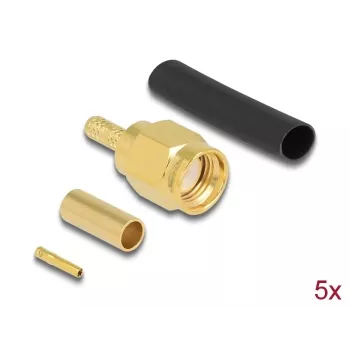 Conector macho RP-SMA DeLOCK 90042 para crimpar RG-174 RG-316