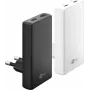 Cargador rápido dual USB-C PD GaN Goobay 90° Flat 65 W blanco - 2x puertos (75726)