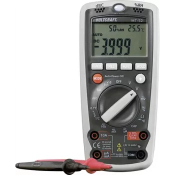 Voltcraft Multímetro digital de mano MT-52 Función de medición medioambiental CAT III 600 V Pantalla (Cuentas): 4000 (MT52)