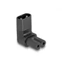 Adaptador de red DeLOCK IEC 60320 C8 a C7 conector hembra 2,5 A 90° negro