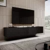 Mueble TV 4D ONDA 200x40x35-54 negro (vertical o montado en pared)