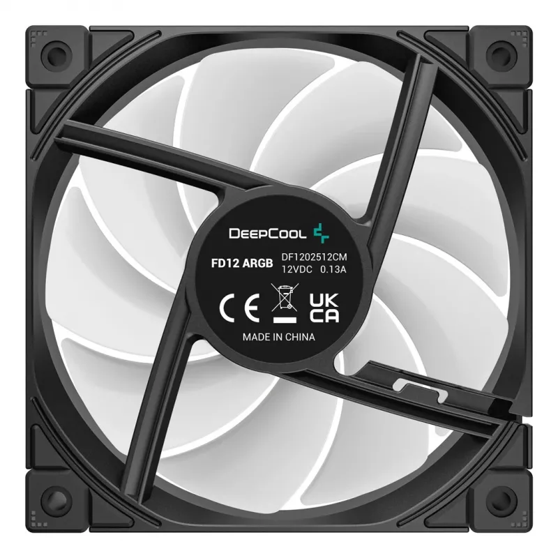 DeepCool FD12 ARGB R-FD12-BKAPN3-G ventiladores de caja, 120 mm (120x120x25), 12 V, pack de 3, negros