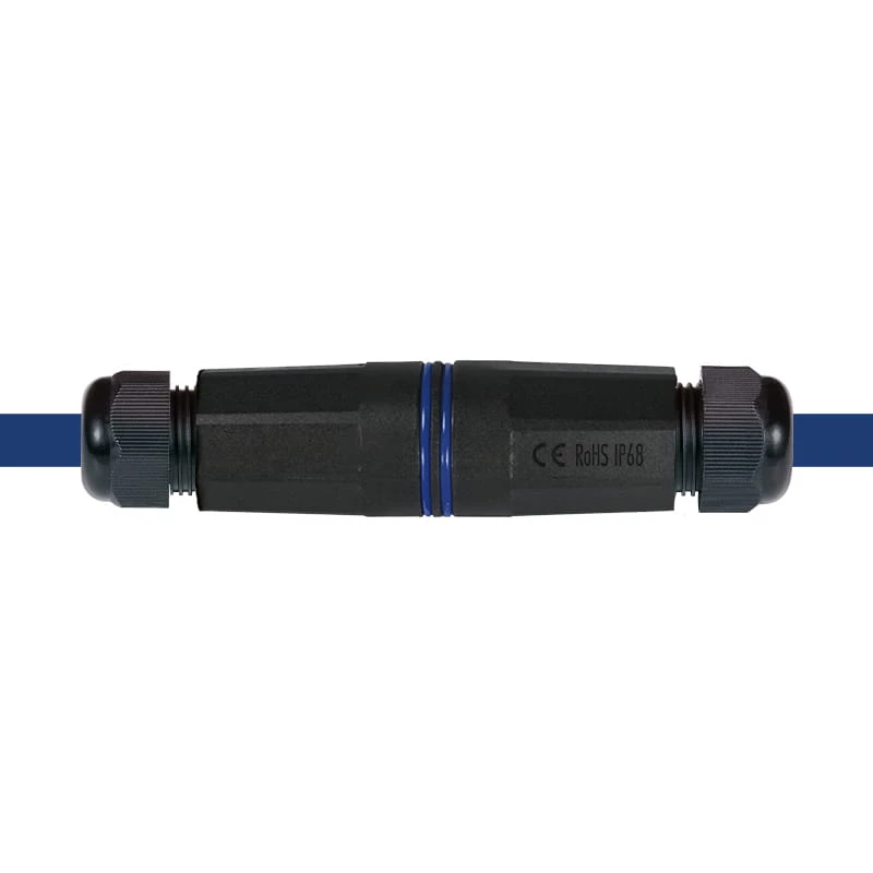 LogiLink carcasa exterior IP68 para módulos y acopladores Keystone, plástico, poliamida, negra, IP68, 140 mm, 36 mm, 36 mm