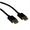 ROLINE Cable HDMI High Speed con Ethernet Slim ST-ST negro 2 m 11.04 - Cable - Digital/Display/Vídeo