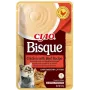 Snack húmedo para gatos INABA Ciao Bisque — pollo con ternera, sobre de 40 g, sin cereales, sin azúcar