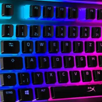 HyperX Pudding Keycaps – juego completo de teclas – ABS – negro (distribución DE) – teclas de teclado – ABS – negro