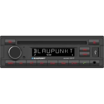 Autorradio BLAUPUNKT Milano 200 BT CD Bluetooth USB — Single-DIN, reproductor de CD, manos libres Bluetooth, reproducción USB