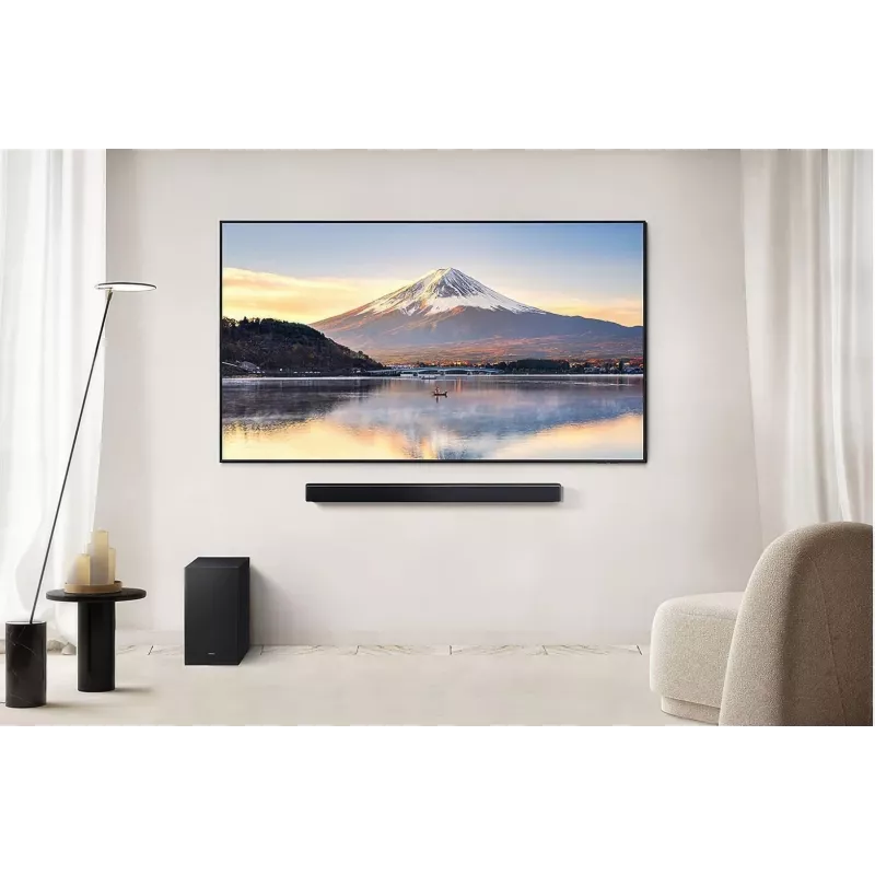 Barra de sonido Samsung HW-B450F/EN 2.1 canales Bluetooth con subwoofer inalámbrico, 300 W RMS, Dolby Audio, ARC