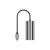 Adaptador USB-C a RJ45 Unitek U1343AGY01 — Ethernet 5 Gbit/s, USB-C (conector macho) a RJ45 (conector hembra), gris, cable 0,15 m