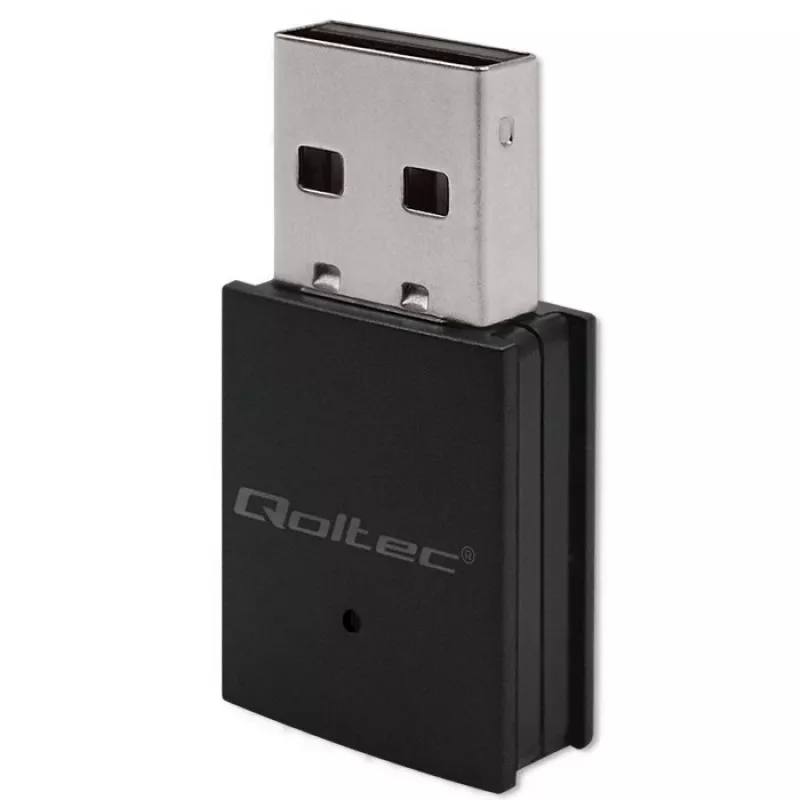 Adaptador USB Wi-Fi mini inalámbrico compacto QOLTEC 57007 – Single-Band 2,4 GHz, hasta 150 Mbit/s, antena interna