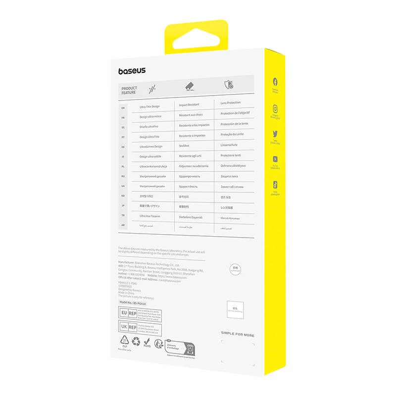 Funda para móvil Baseus OS‑Lucent Series para iPhone 15 Plus, transparente, delgada