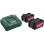 Metabo 685050000 Basic-Set, set de 2 baterías de 4,0 Ah 18 V y cargador