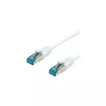 VALUE - Cable de red - RJ-45 (M) a RJ-45 (M) - 1,5 m - SFTP, PiMF - CAT 6a - Libre de halógenos, moldeado, protección de lengüeta, flexible - Blanco (21.99.1996)