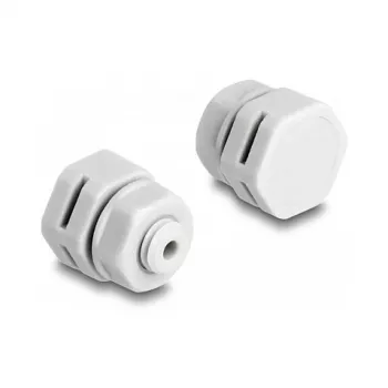 DeLOCK Tapón de ventilación M6 gris 2 uds. poliamida
