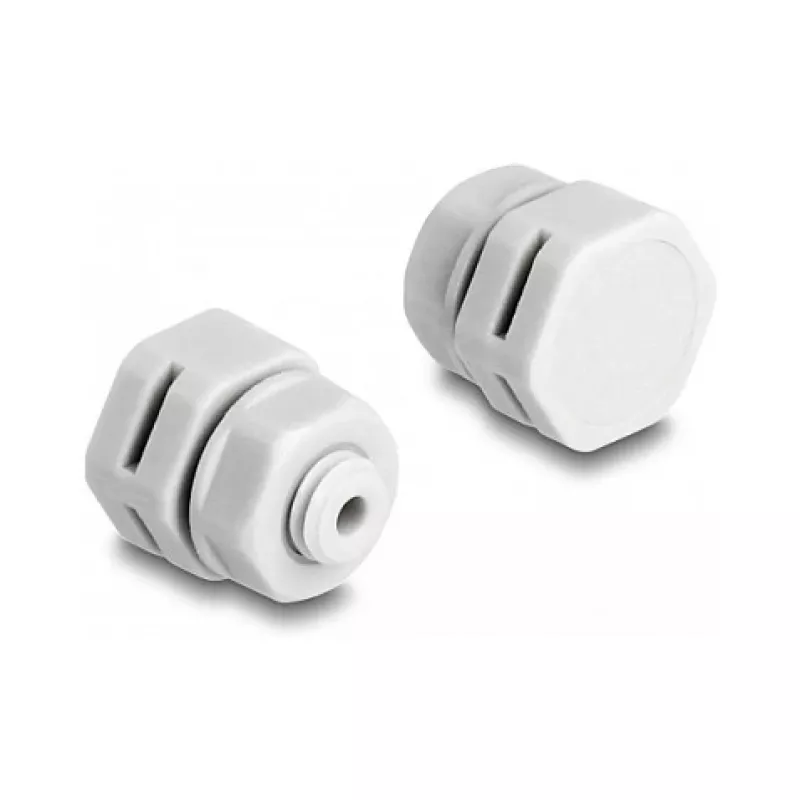 DeLOCK Tapón de ventilación M6 gris 2 uds. poliamida