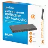 Splitter HDMI Manhattan 4K@60Hz 8 puertos con downscaling, distribuye una señal de entrada HDMI a ocho salidas HDMI (1x8), 18G, conmutador EDID para downscaling, Negro