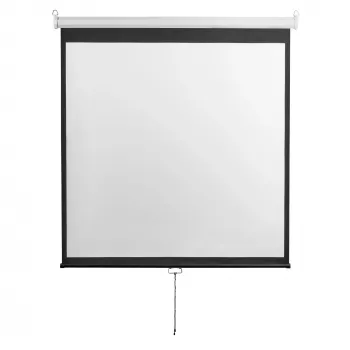 Pantalla de proyección SBOX PSM-100-2 180×180 cm manual para montaje en pared/techo