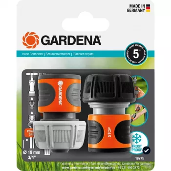 Conector de manguera Gardena 18275-20 negro naranja 2 uds.