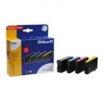 Pelikan PromoPack P74 Juego de cartuchos de tinta, negro/cian/magenta/amarillo, compatible con HP 364XL (N9J74AE)