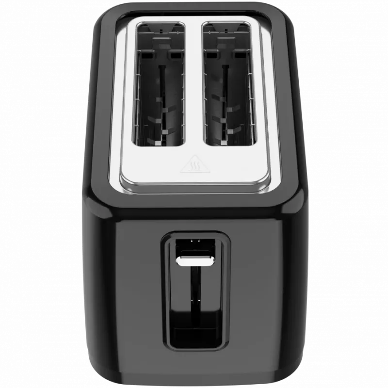 Tostadora eléctrica, negra, 220-240V, 50-60Hz, 780-930W, 2 ranuras, 3 modos, 7 niveles de tostado