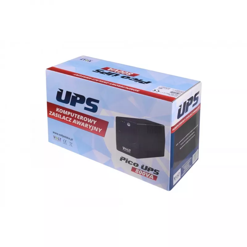 Sistema de alimentación ininterrumpida Volt Polska Pico 800VA 480W — SAI compacto para alimentación de emergencia