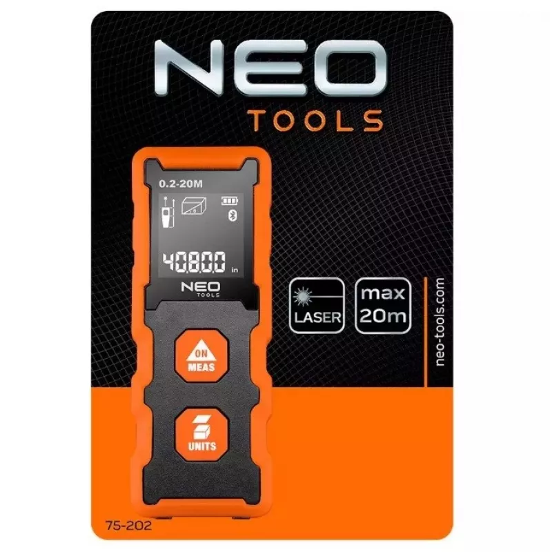 NEO Tools 75-202 medidor láser de distancias, 20 m