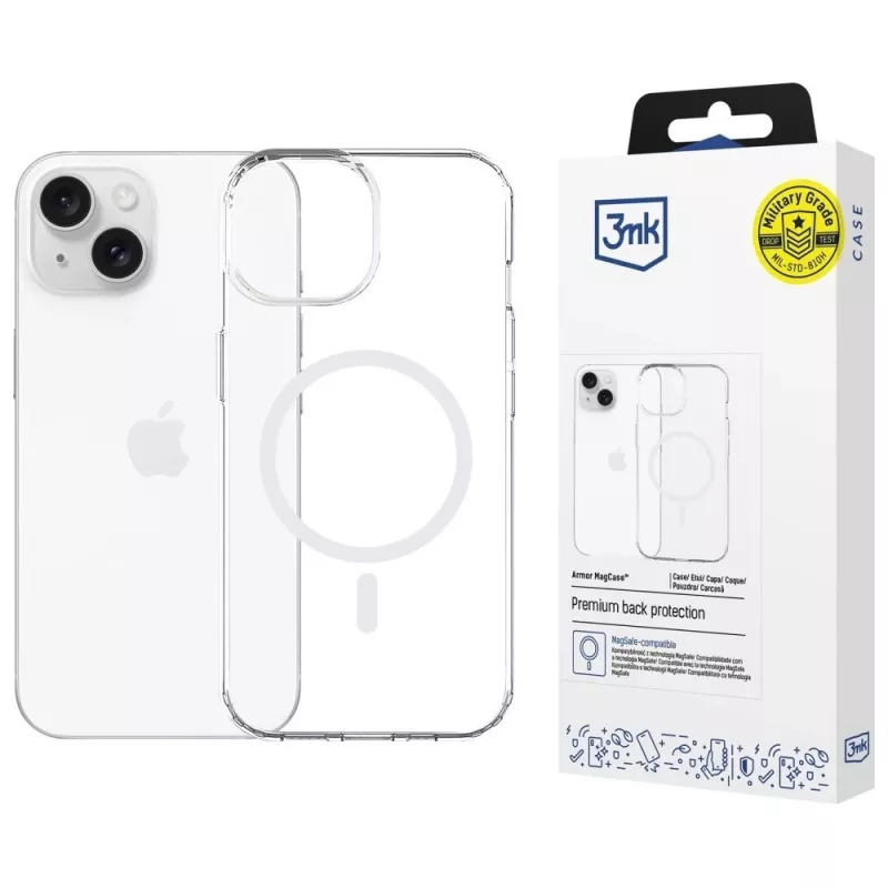 Funda protectora MagCase Armor de 3MK para Apple iPhone 13/14 — compatibilidad magnética, diseño delgado