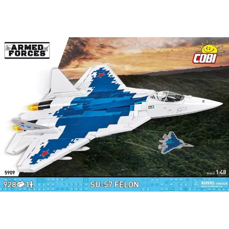 Set de construcción Cobi SU-57 Felon, 928 piezas – modelo Cobi COBl-5909