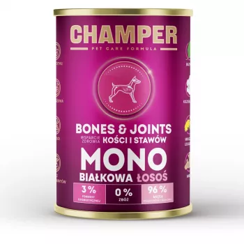 CHAMPER Bones & Joints monoproteico salmón - alimento húmedo para perros - 400 g