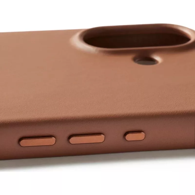 Mujjo Full Leather Case MagSafe funda para iPhone 17 marrón