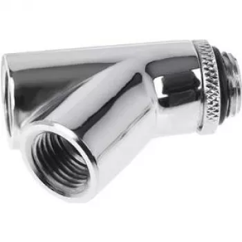Alphacool Eiszapfen Distribuidor en Y 45° - G1/4 giratorio - 2x conector hembra 1x conector macho - Cromo (17400)